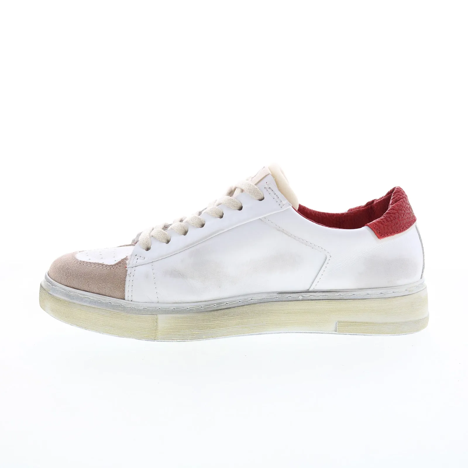 A.S. 98 Flanch Mens White Leather Lace Up Lifestyle Sneakers Shoes