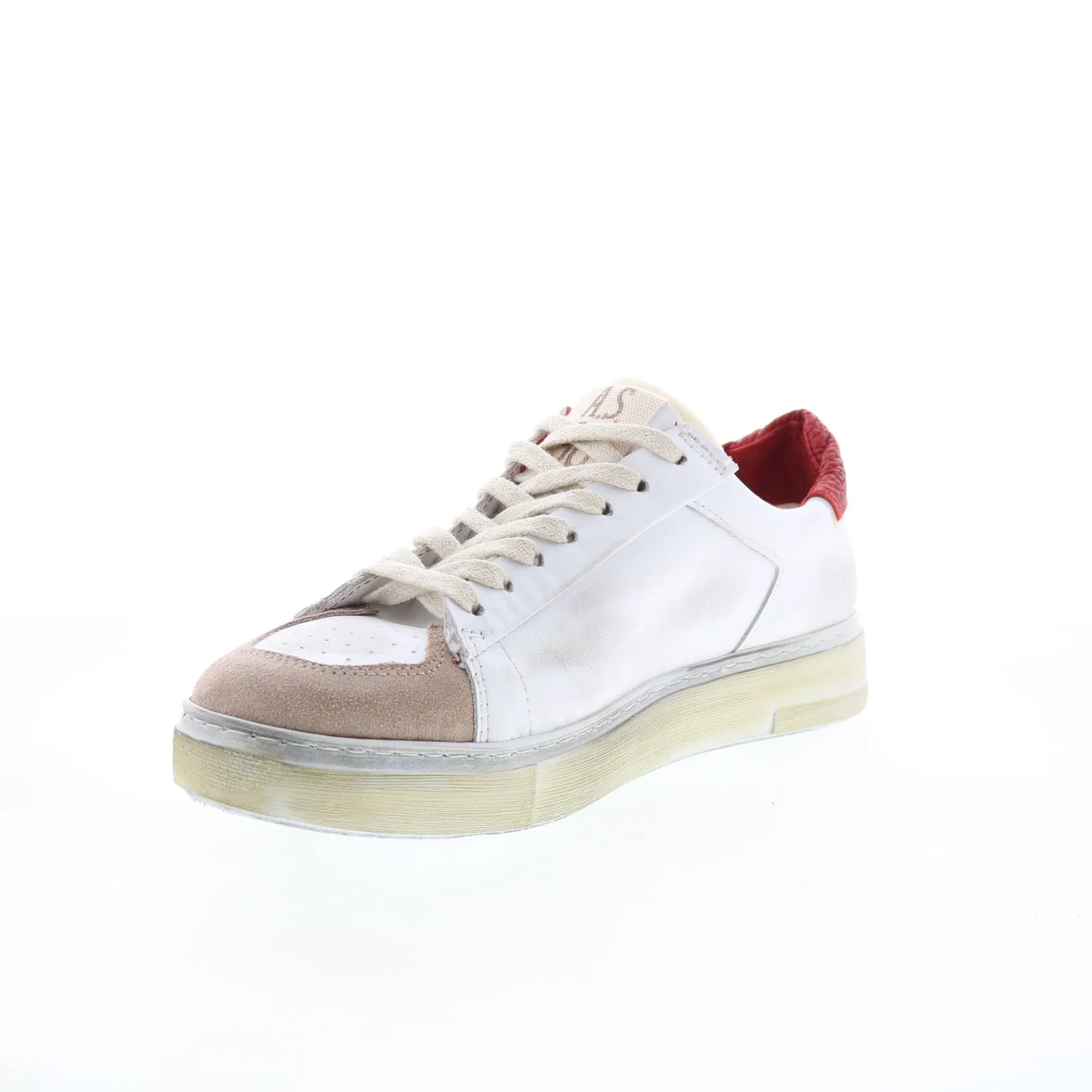 A.S. 98 Flanch Mens White Leather Lace Up Lifestyle Sneakers Shoes