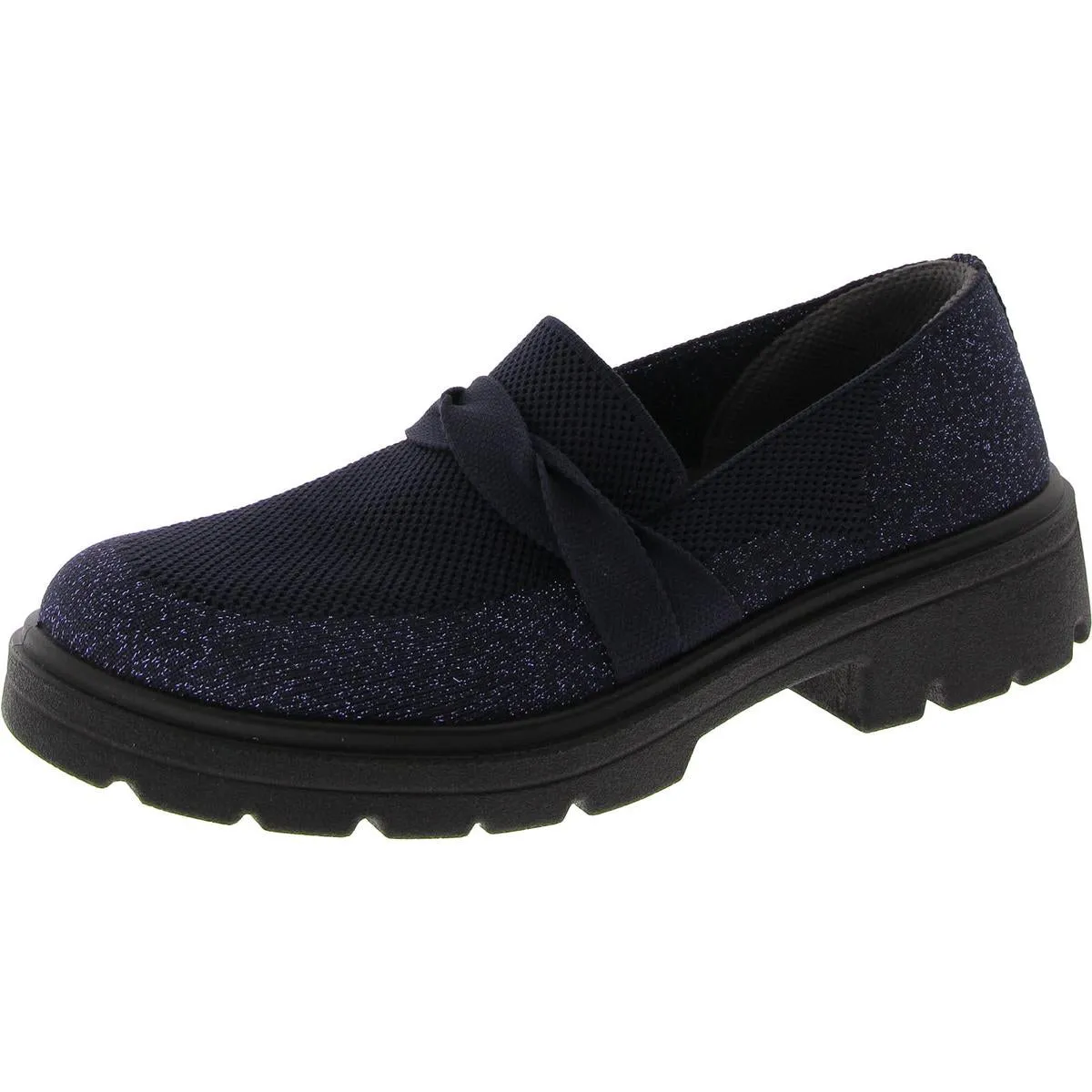 Bzees Womens Muse Knit Lifestyle Loafers