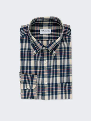 Cream & Blue Madras Check