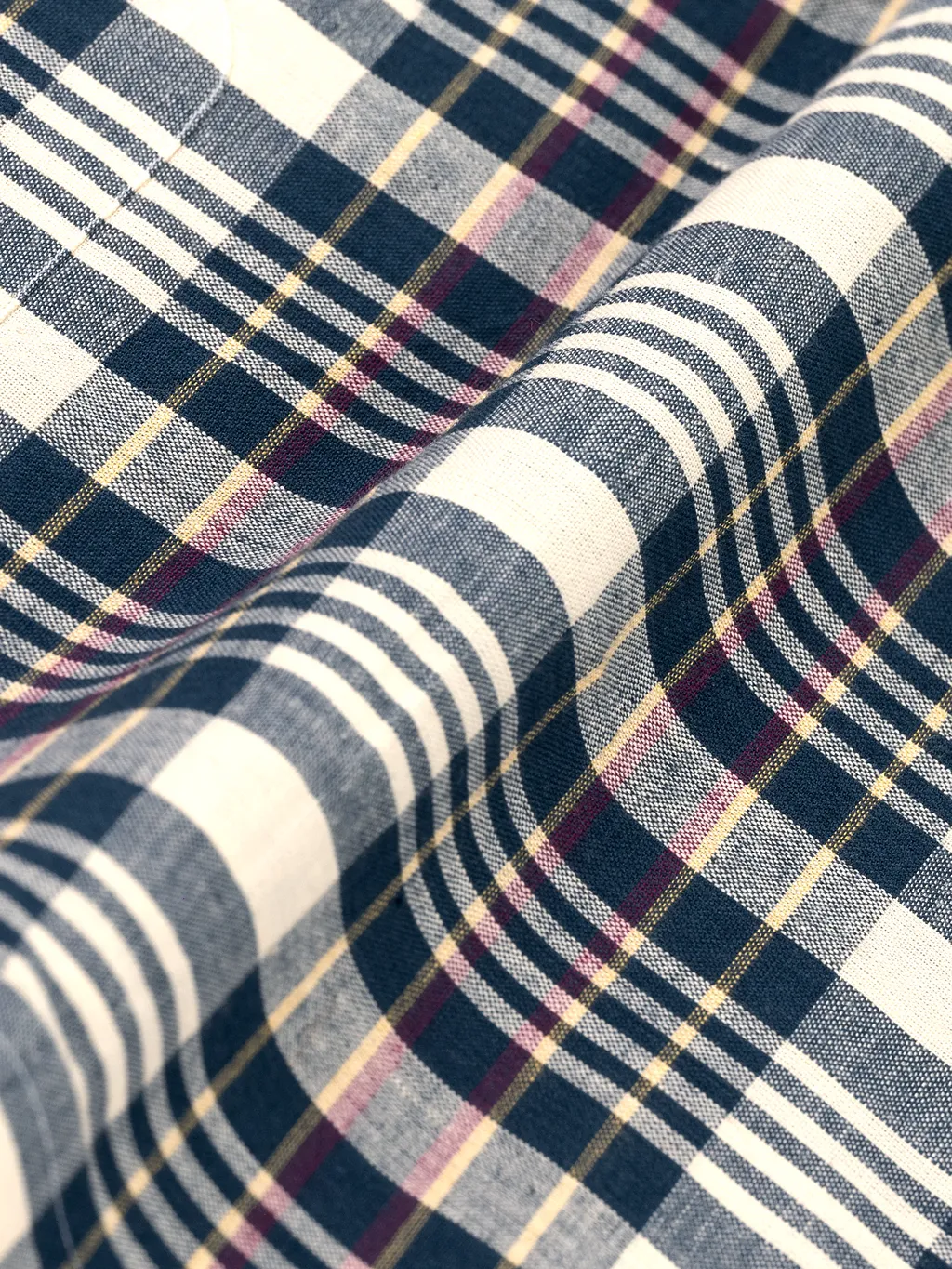 Cream & Blue Madras Check