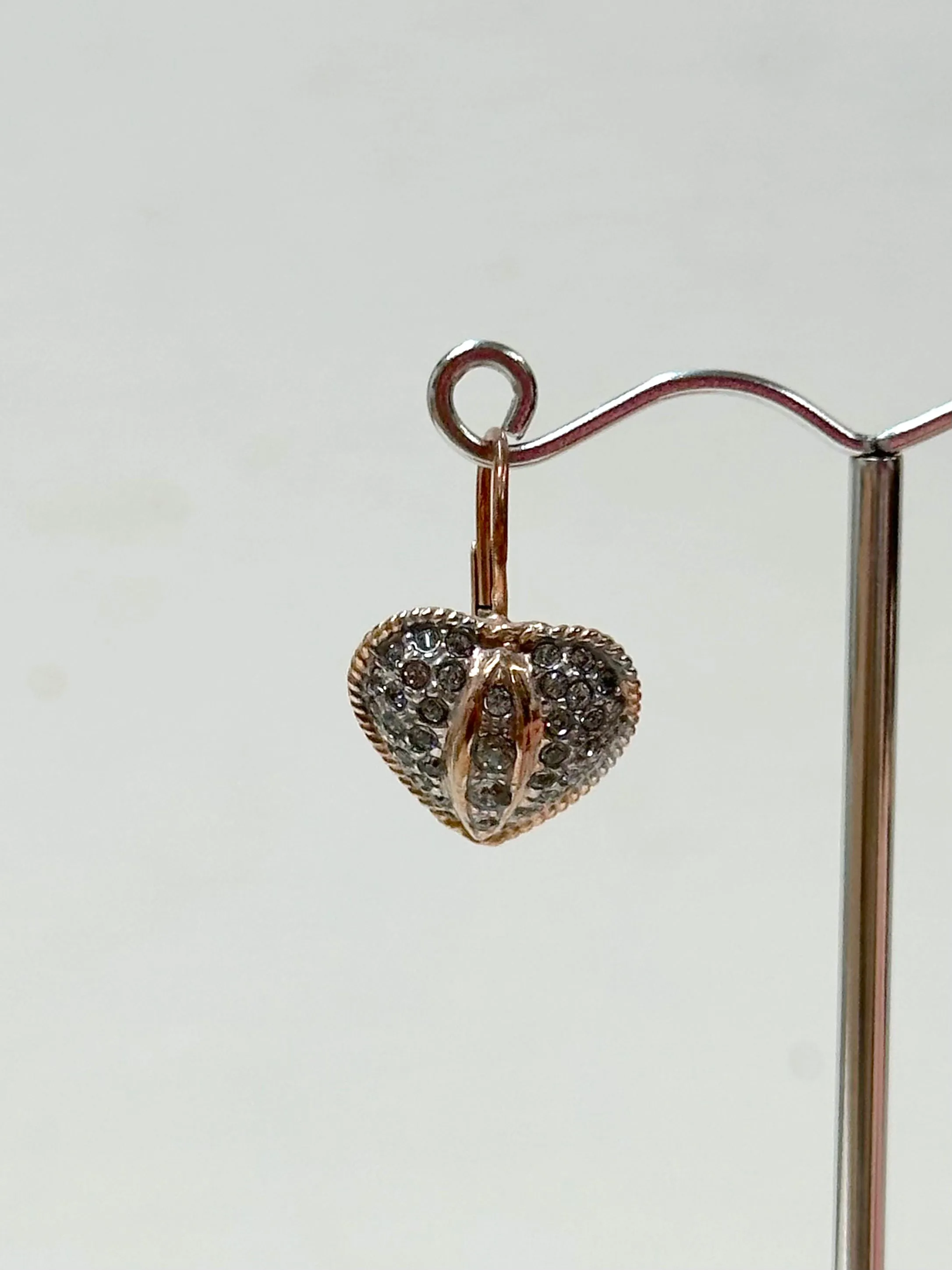 Italian Crystal Heart Drop Earrings