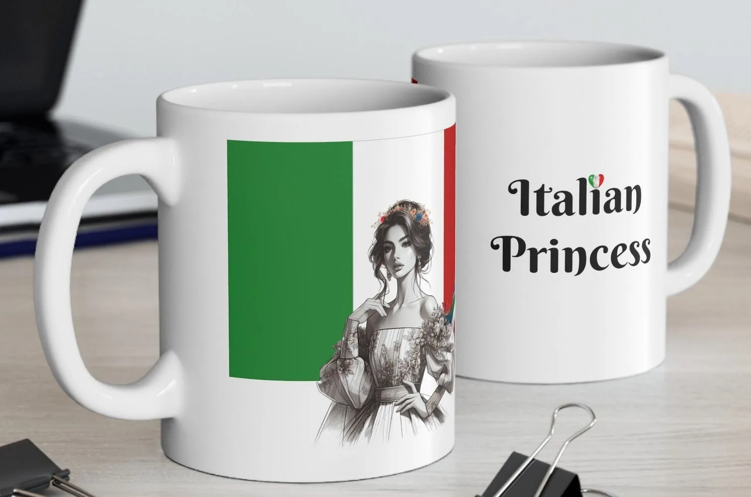 Italian Princess Mug 11oz - Italian Flag Mug