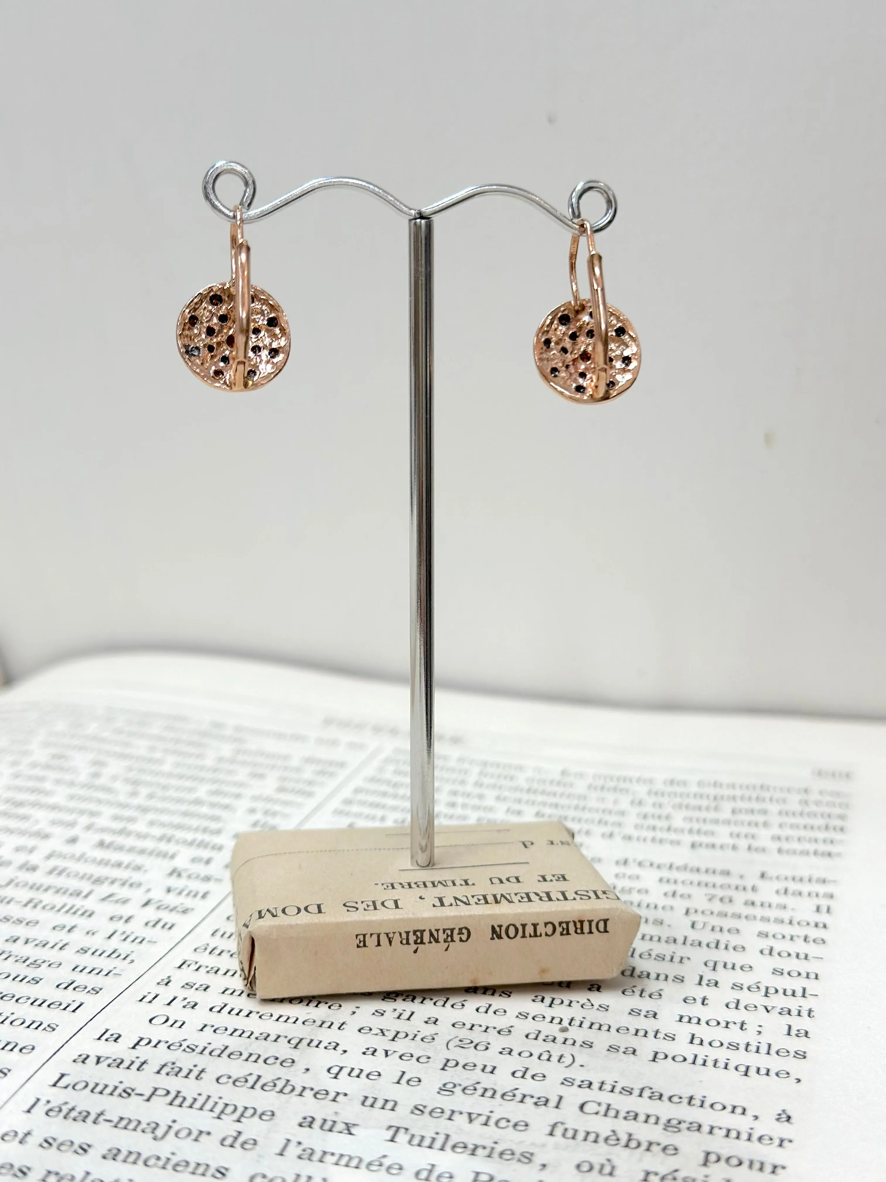 Italian Round Small Crystal Earrings