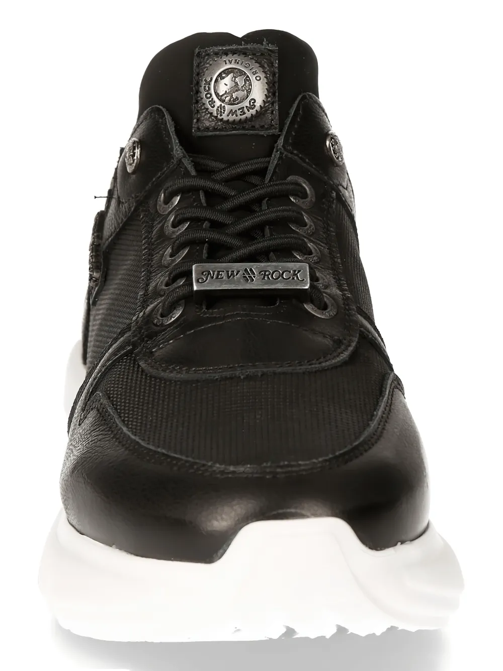 NEW ROCK Modern Genuine Leather Lace-Up Sneakers
