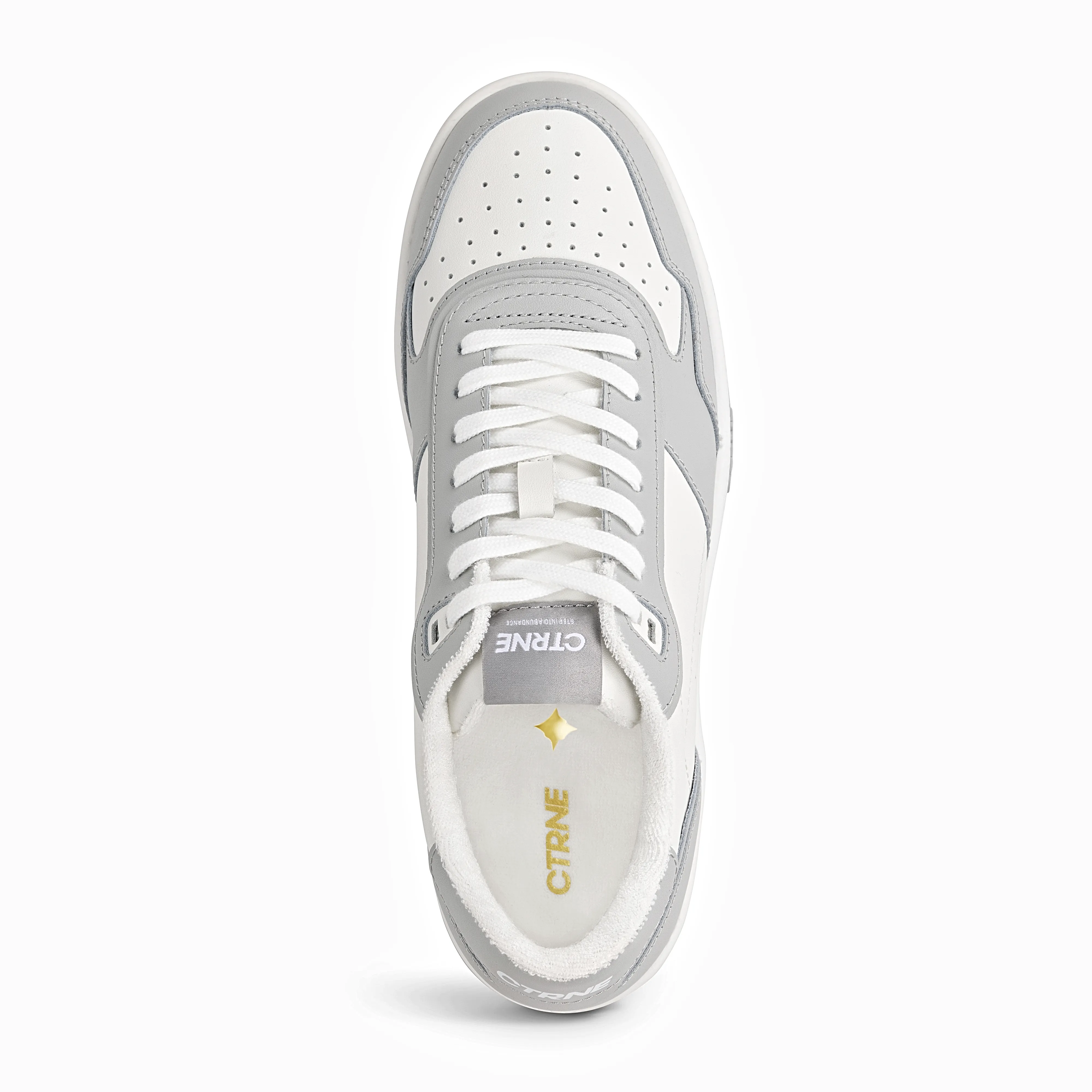 Orgonite Manifest Sneaker in White/Grey/Leather
