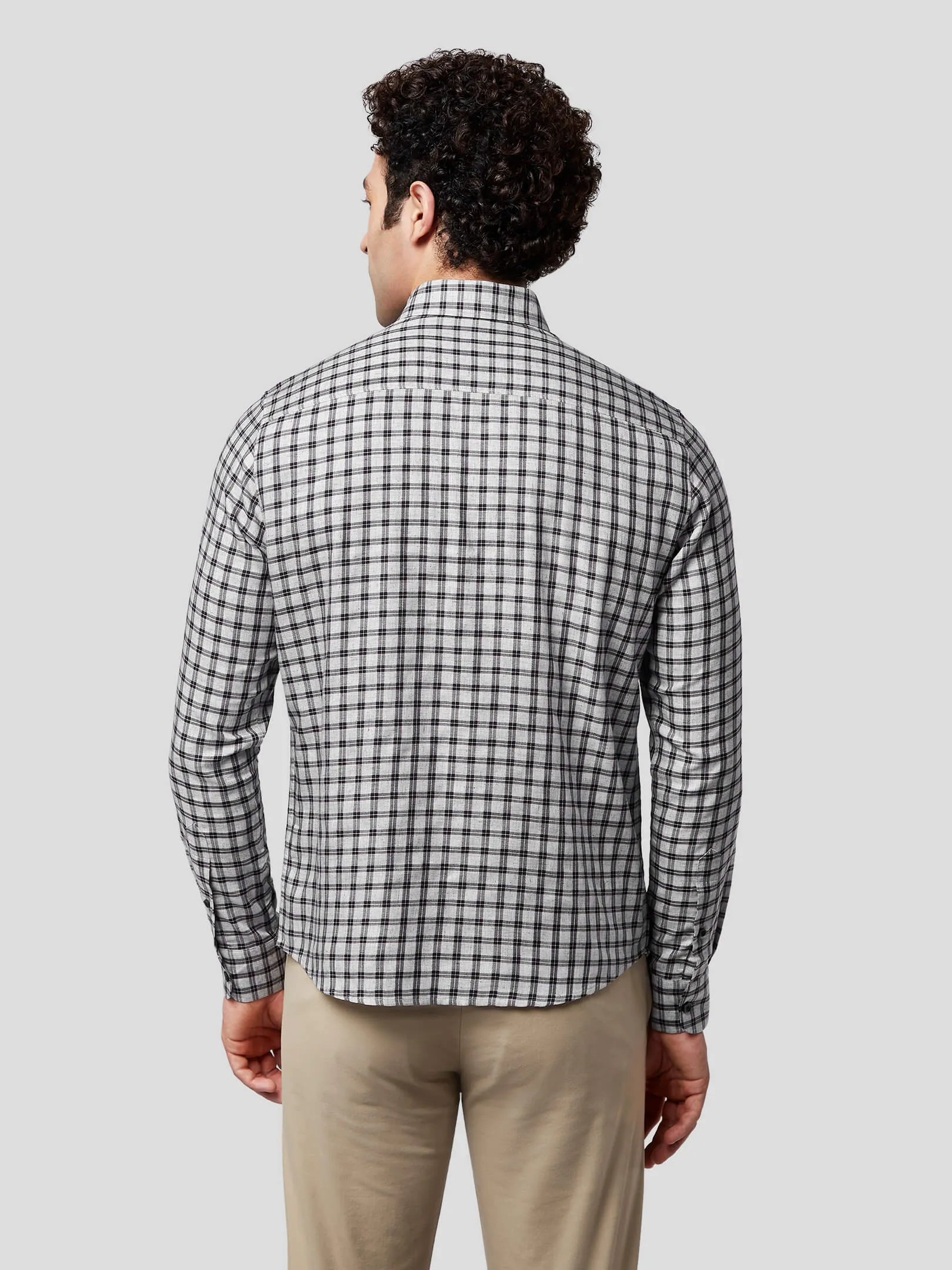 Spruce Grey Mlange Check Shirt