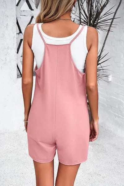 Summer Chill Sleeveless Scoop Neck Cami Romper